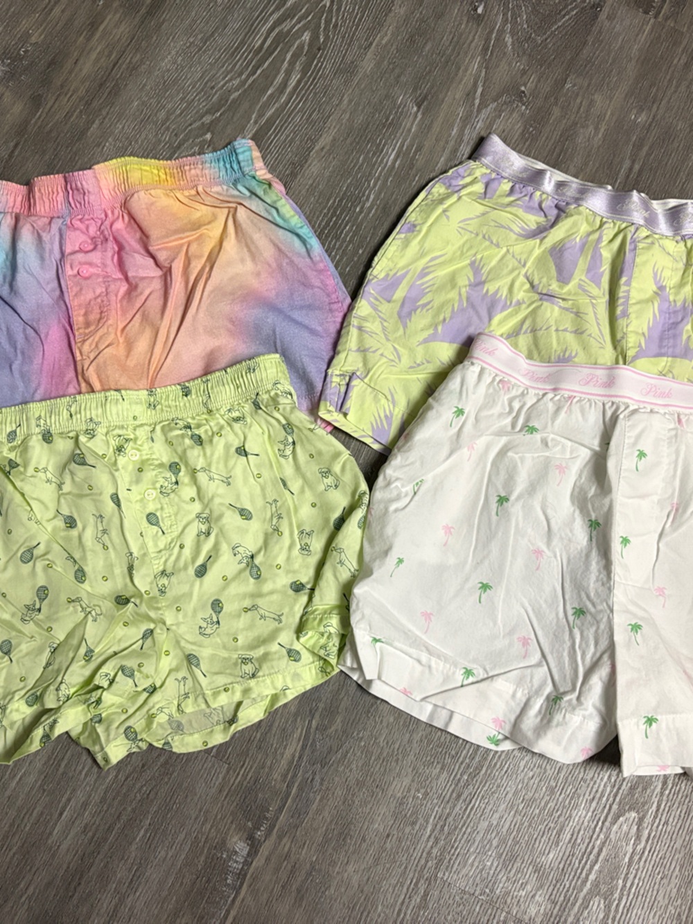 Girls' Pastel Mix Sleep Shorts - Rainbow, Lime & Floral